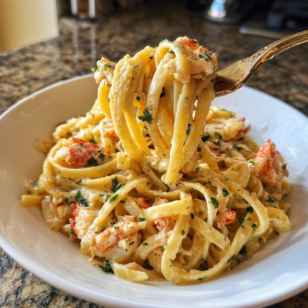 Creamy Lobster Pasta for Two