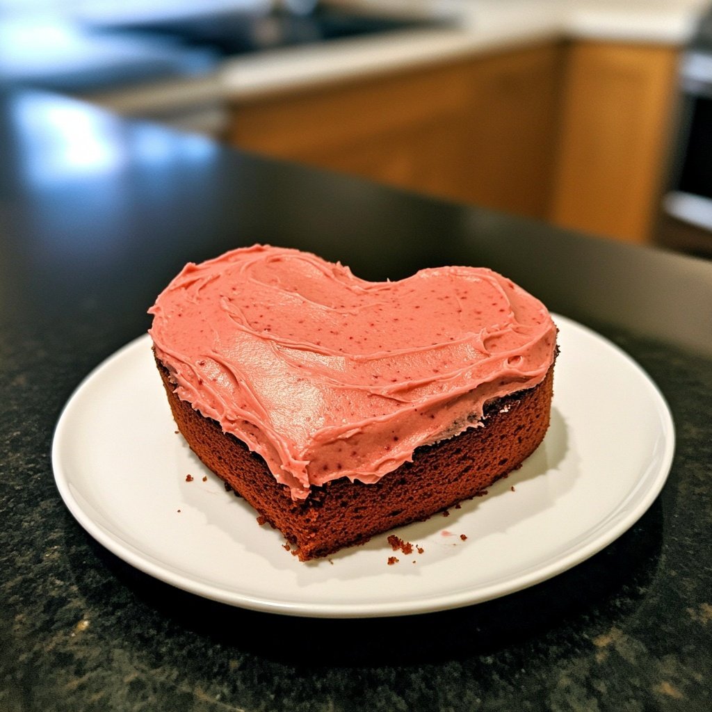 Mini Heart Cake with Strawberry Buttercream