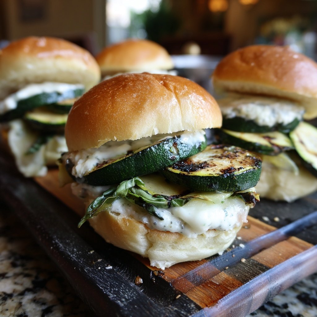 Sliders with Grilled Zucchini