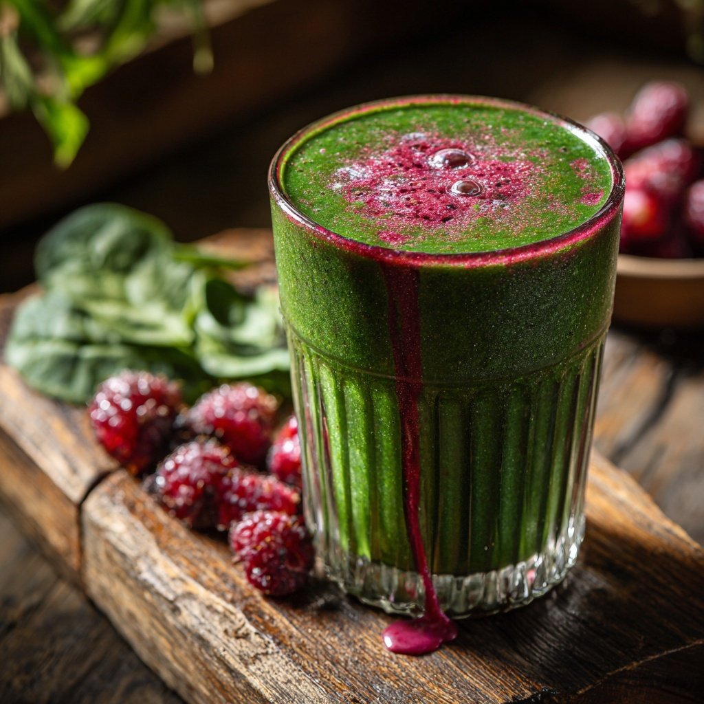 Berry Spinach Breakfast Smoothie