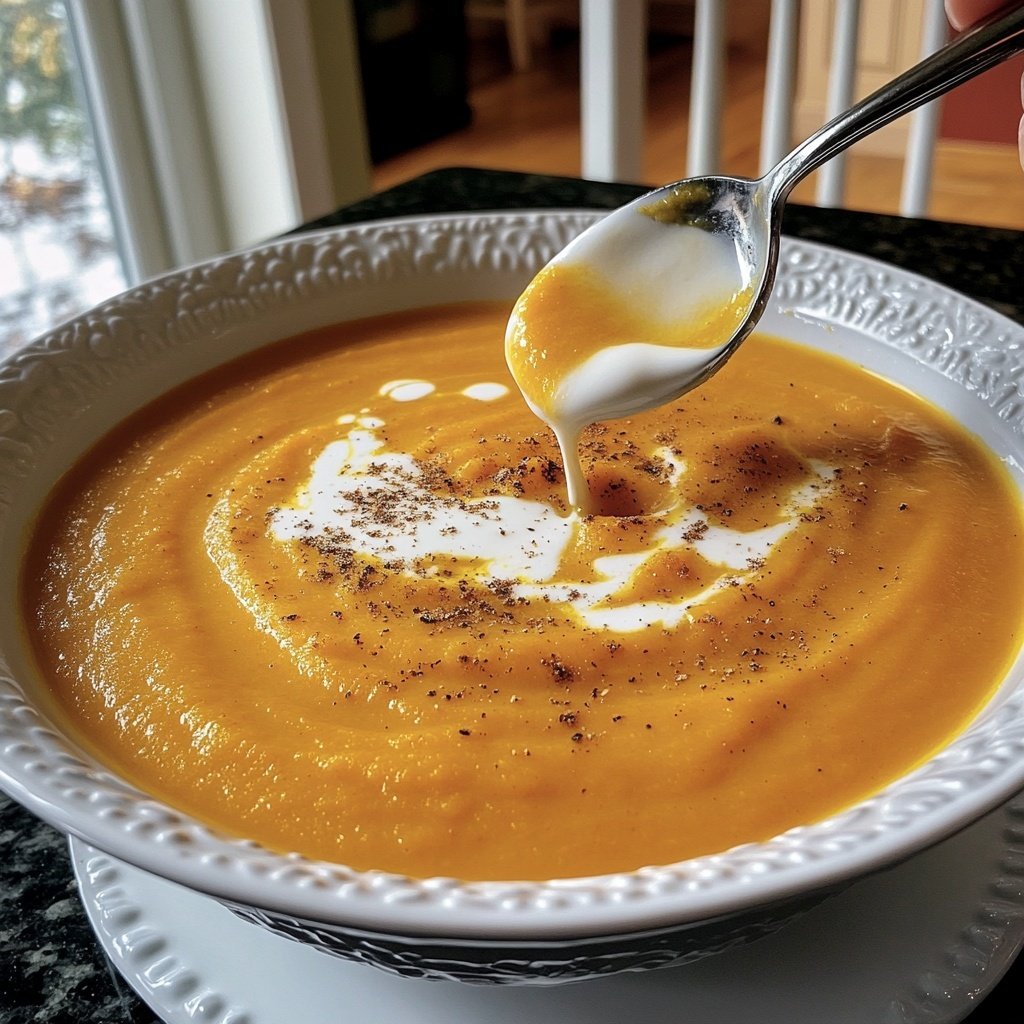 Butternut Squash Soup with Cream