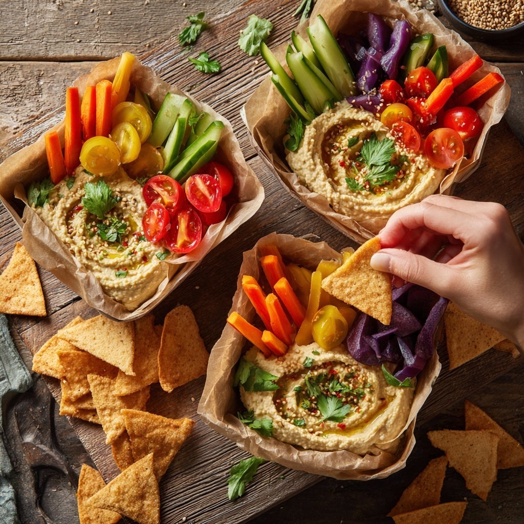 Healthy Snack Hummus Snack Boxes
