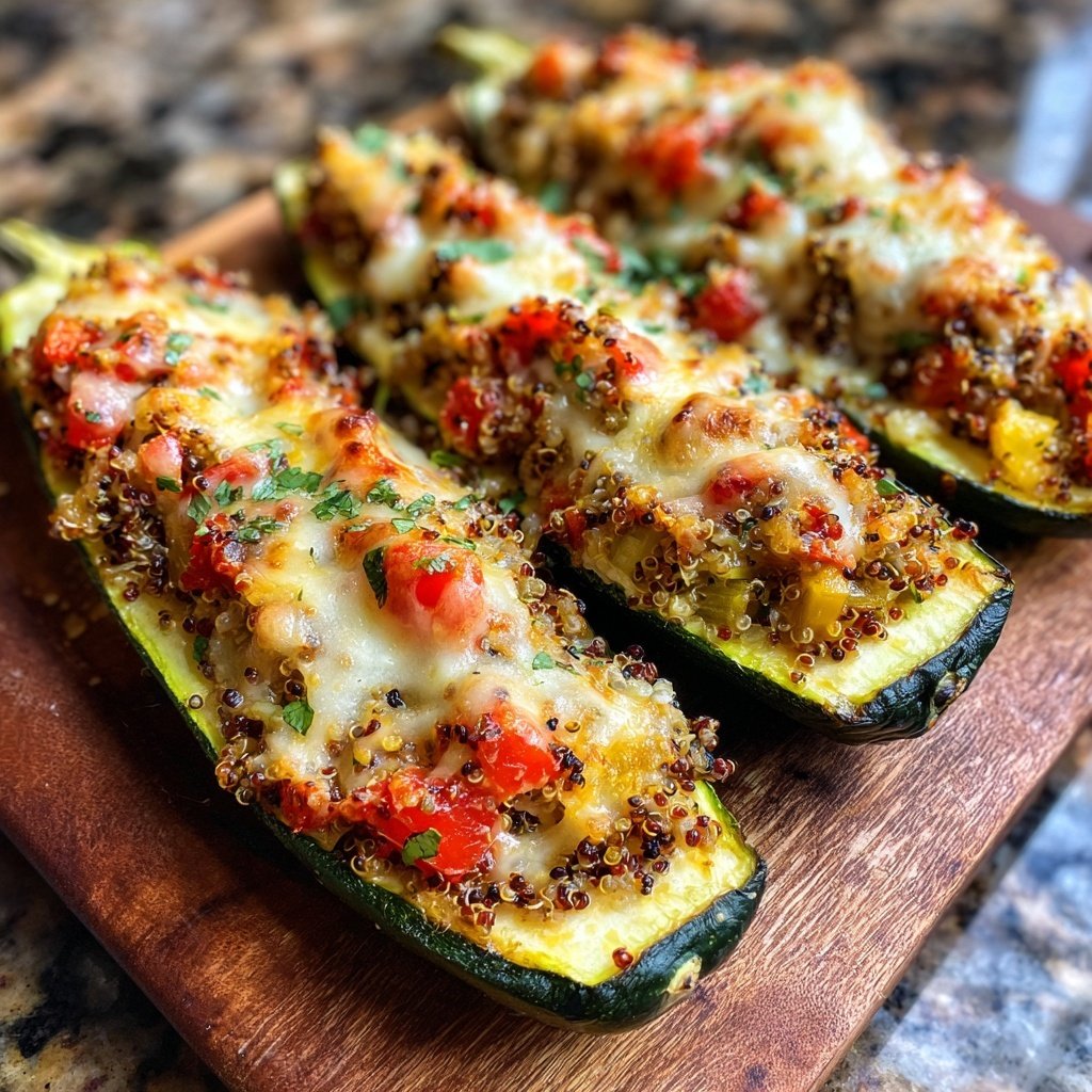 Baked Zucchini Veggie Boats