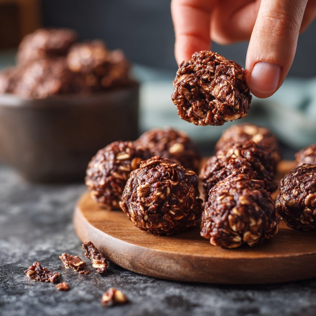 Healthy No Bake Chocolate Oat Bites